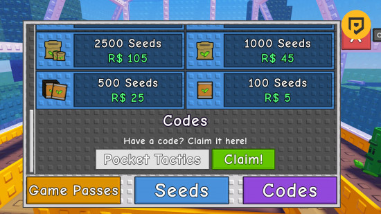 Códigos do Garden Tower Defense
