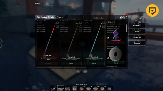 fisch tier list rods Screenshot da coleção de varas de Fisch
