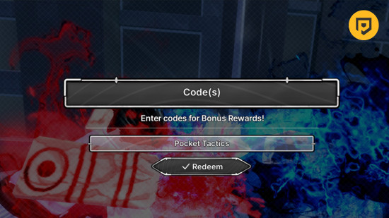 Jujutsu Zero codes: An image of the code redemption box in Roblox.