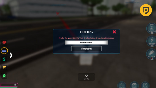 A screenshot of the Flashpoint Worlds Collide codes redemption page