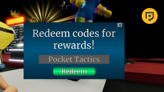 True or False codes: a redemption screen in front of a huge avatar