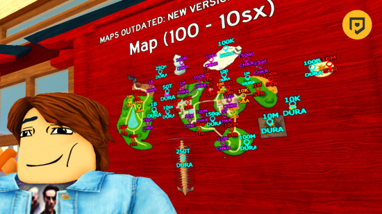 Anime Fighting Simulator Endless map: An image of the map in AFSE.